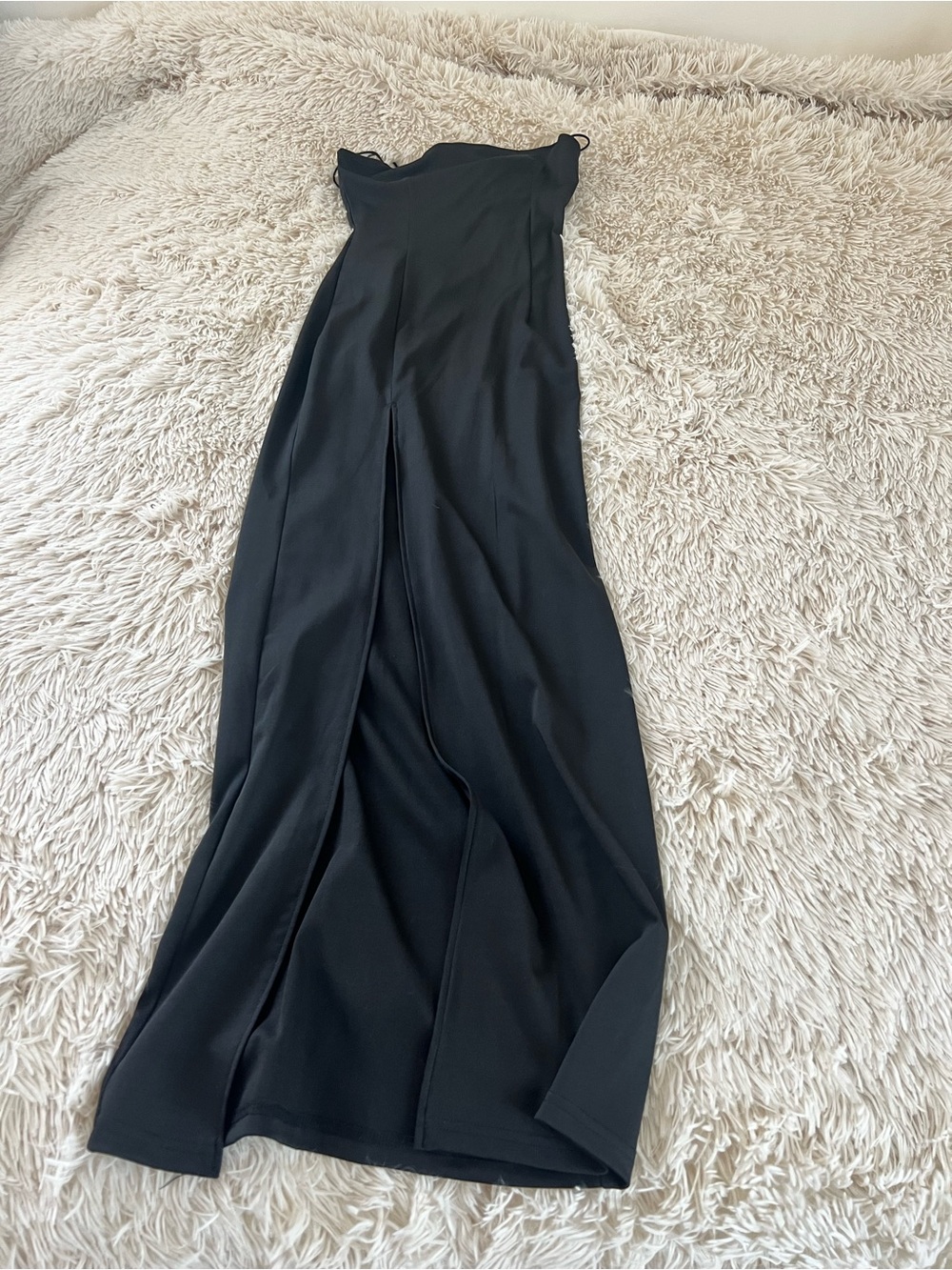 Black Strapless Evening Gown - Elegant Women's Dress